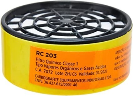 Filtro para respirador semi facial carbografite