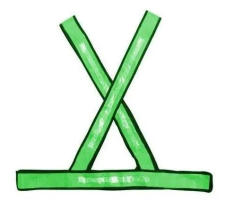 Colete X Refletivo verde Tam G