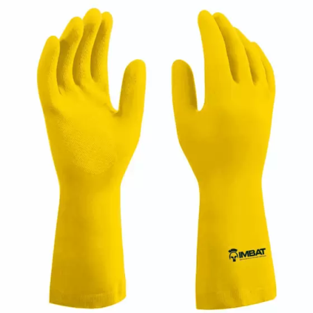 Luva de látex amarela comfort Danny com forro