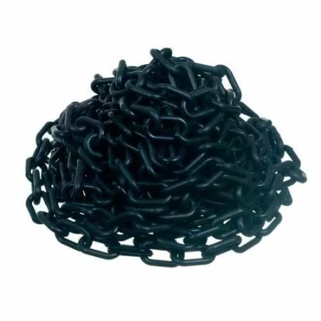 Corrente de sinalização plástica pvc preta grande