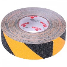 Fita Antiderrapante Zebrada preta e amarela 50 MMX30 MTS
