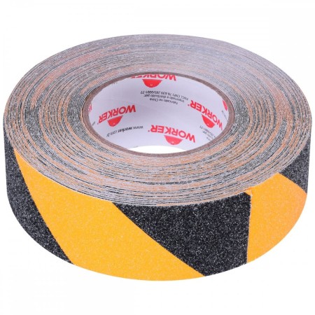 Fita Antiderrapante Zebrada preta e amarela 50 MMX30 MTS