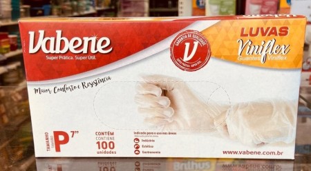 Luva Vinilflex P sem pó com 100 un Vabene